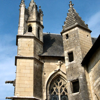 Loudun, peinture église romane Sainte Croix